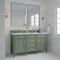 James Martin Vanities Brittany 60in Double Vanity, Smokey Celadon w/ 3 CM Carrara Marble Top 650-V60D-SC-3CAR - alternate 2